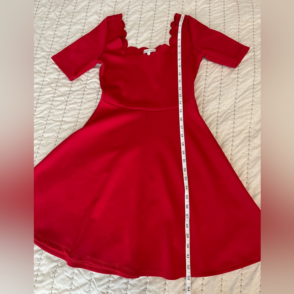Charlotte Russe Red Scalloped Dress - Picture 6 of 11